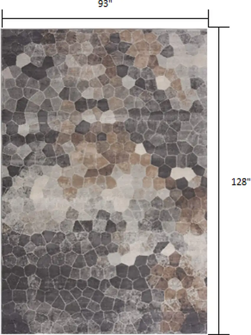 Beige Cobblestone Pattern Area Rug Photo 1