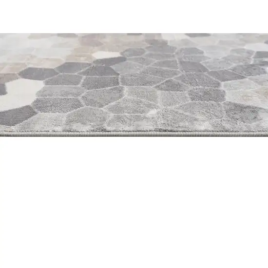 Beige Cobblestone Pattern Area Rug Photo 4