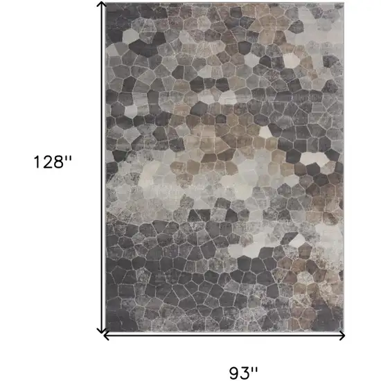 Beige Cobblestone Pattern Area Rug Photo 5