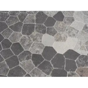 Photo of Beige Cobblestone Pattern Scatter Rug