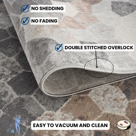 Beige Cobblestone Pattern Scatter Rug Photo 5