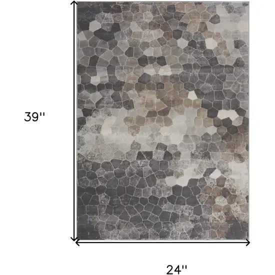 Beige Cobblestone Pattern Scatter Rug Photo 7