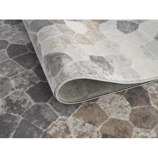 Beige Cobblestone Pattern Scatter Rug Photo 4