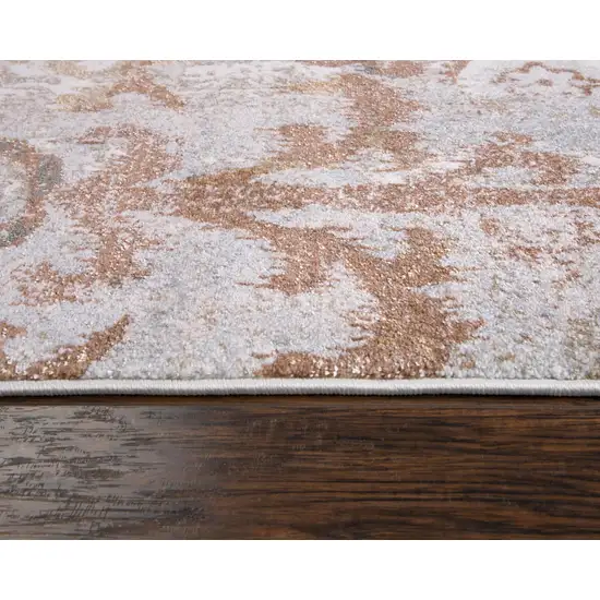 Beige Copper And Gray Geometric Area Rug Photo 2