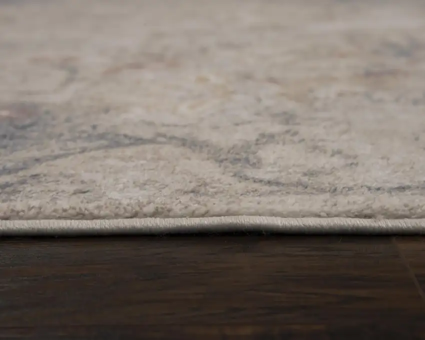 Beige Copper And Gray Medallion Area Rug Photo 6