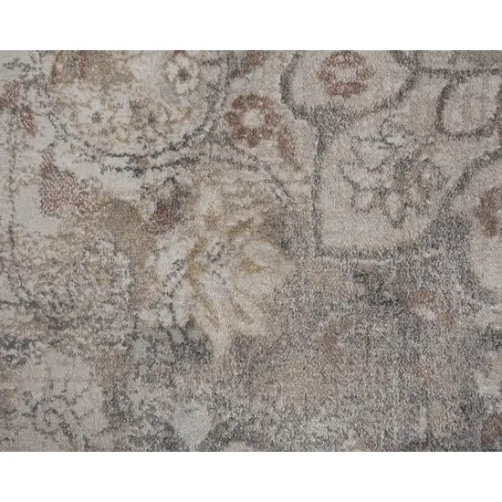 Beige Copper And Gray Medallion Area Rug Photo 5