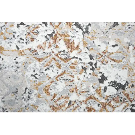 Beige Copper And Gray Medallion Area Rug Photo 5