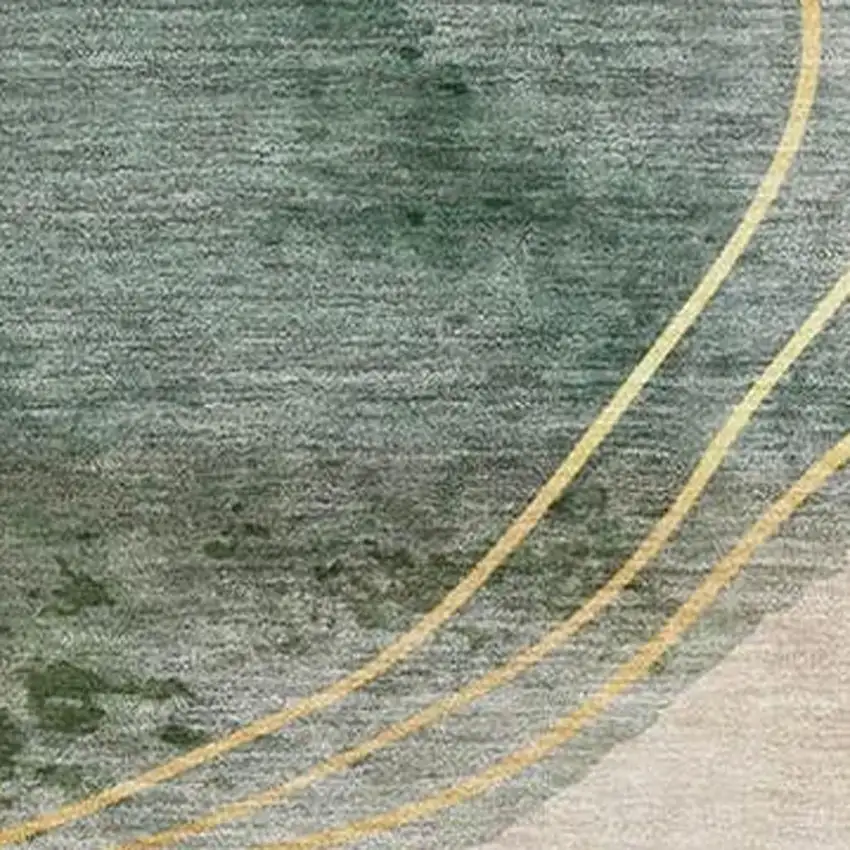 Beige Copper And Taupe Abstract Washable Area Rug With UV Protection Photo 3