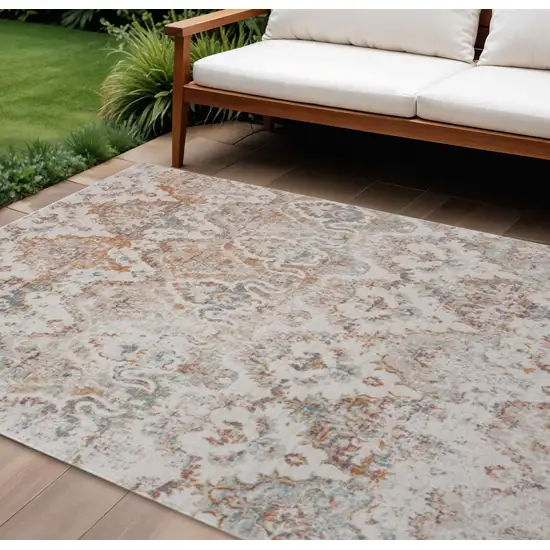 Beige Indoor Outdoor Area Rug Photo 1