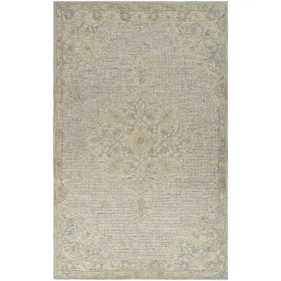 Beige Wool Handmade Area Rug Photo 2