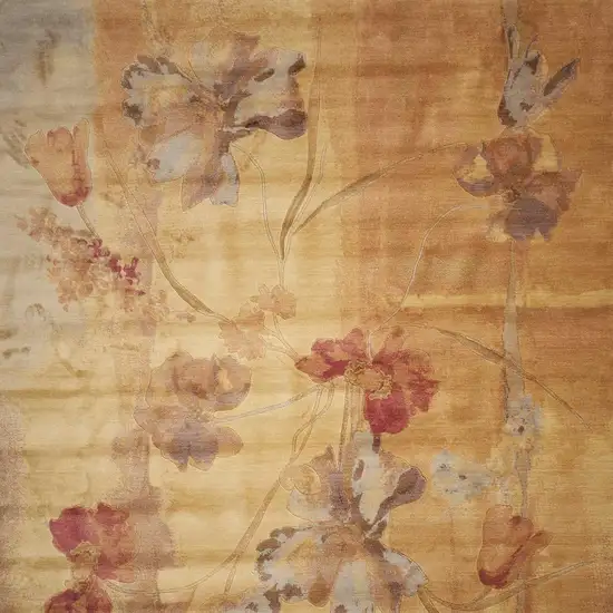Beige Floral Area Rug Photo 3