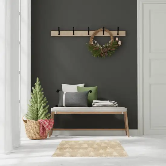 Beige Floral Area Rug Photo 4