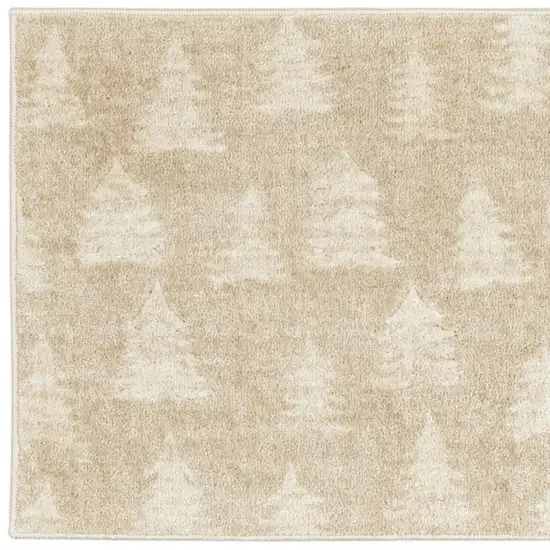 Beige Floral Area Rug Photo 3