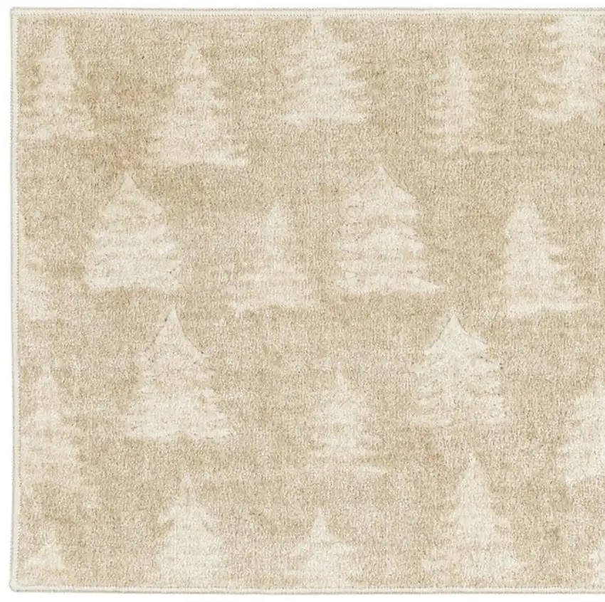 Beige Floral Area Rug Photo 3