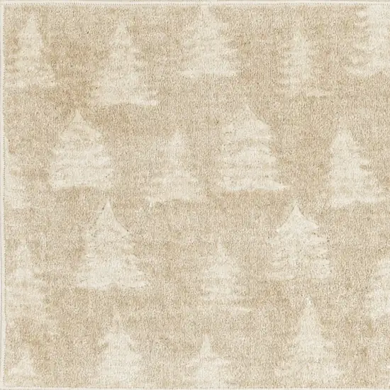 Beige Floral Area Rug Photo 5
