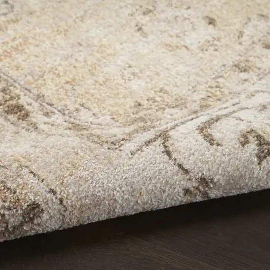 Beige Floral Distressed Area Rug Photo 8