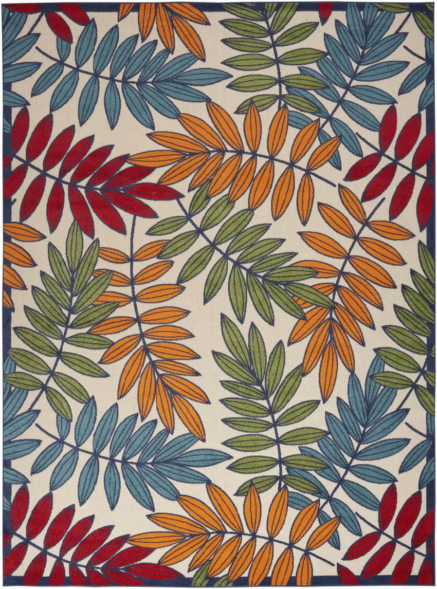 Beige Floral Power Loom Area Rug Photo 1