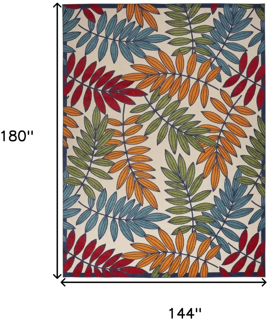 Beige Floral Power Loom Area Rug Photo 7
