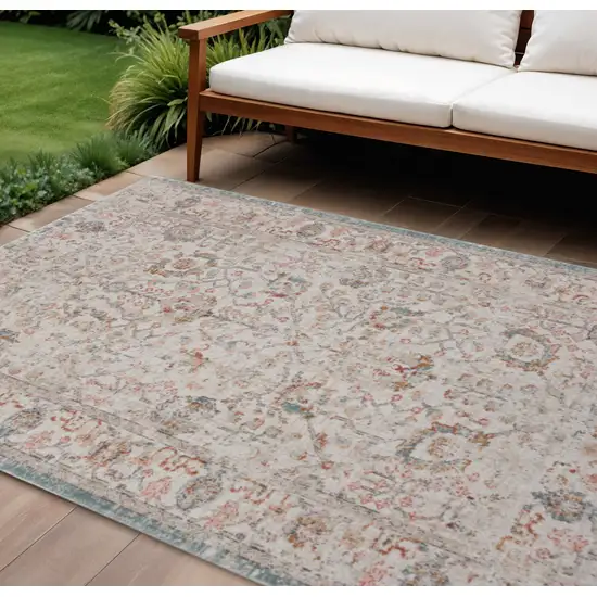 Beige Indoor Outdoor Area Rug Photo 1