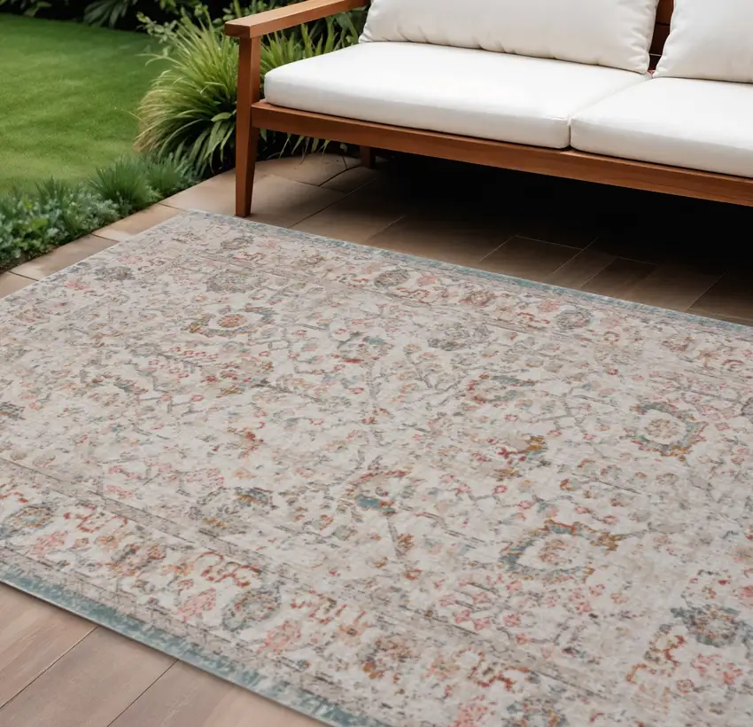 Beige Indoor Outdoor Area Rug Photo 1