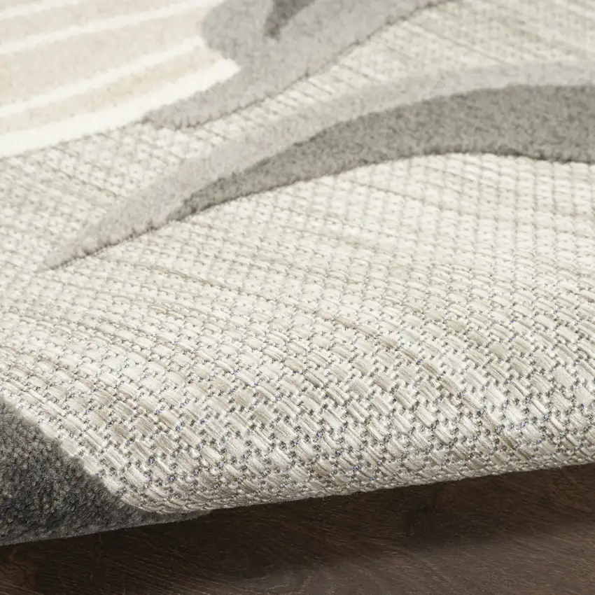 Beige Floral Non Skid Indoor Outdoor Area Rug Photo 6