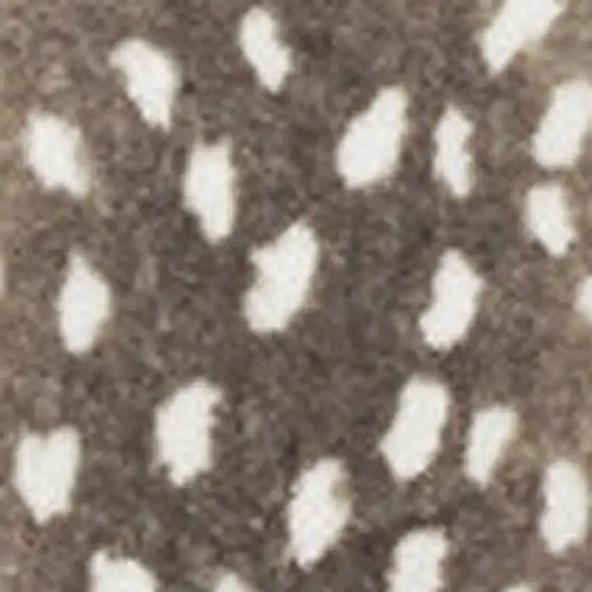 Beige Gazelle Print Shag Handmade Non Skid Area Rug Photo 4