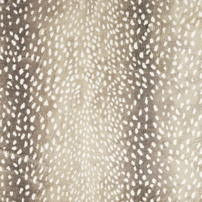Beige Gazelle Print Shag Handmade Non Skid Area Rug Photo 3