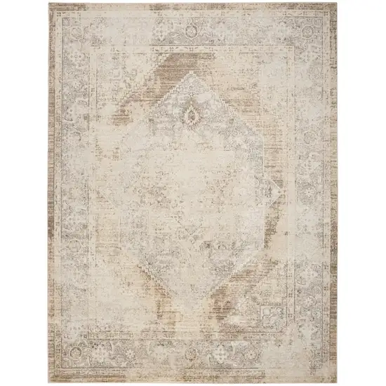 Beige Geometric Area Rug Photo 4