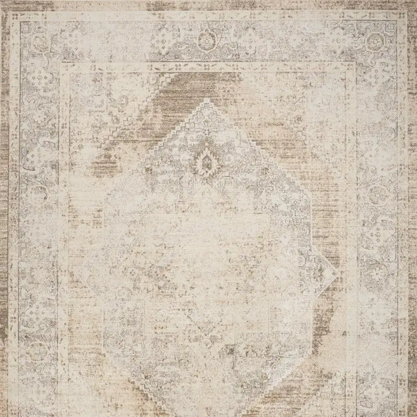 Beige Geometric Area Rug Photo 3