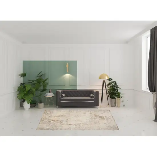 Beige Geometric Area Rug Photo 1