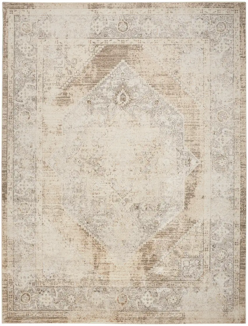 Beige Geometric Area Rug Photo 4