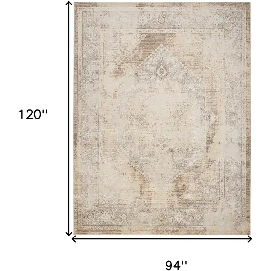 Beige Geometric Area Rug Photo 3