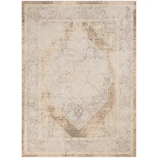 Beige Geometric Area Rug Photo 8