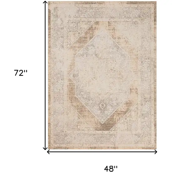 Beige Geometric Area Rug Photo 3