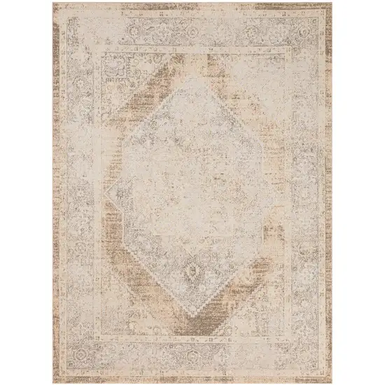 Beige Geometric Area Rug Photo 4