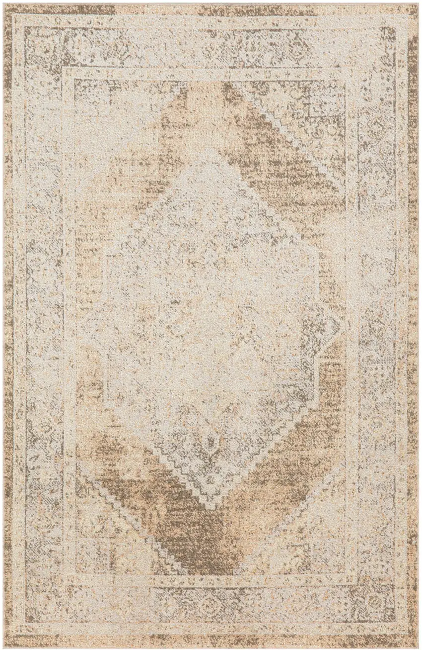 Beige Geometric Area Rug Photo 2