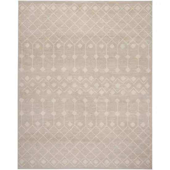 Beige Geometric Area Rug Photo 8