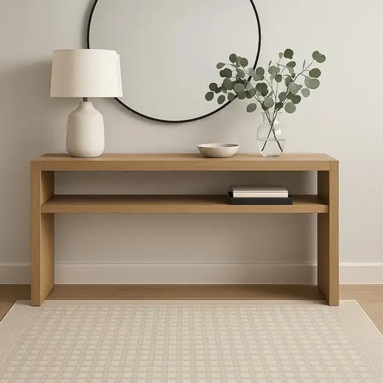 Beige Geometric Area Rug Photo 1