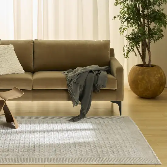Beige Geometric Area Rug Photo 5