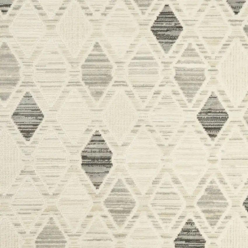Beige Geometric Area Rug Photo 9