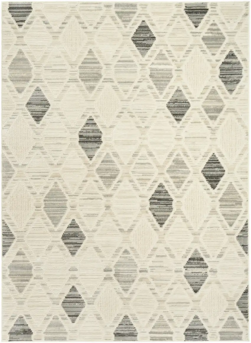 Beige Geometric Area Rug Photo 7