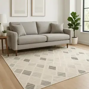 Photo of Beige Geometric Area Rug