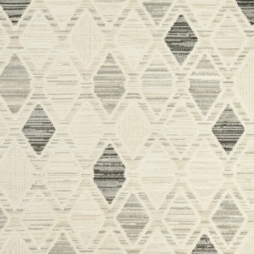 Beige Geometric Area Rug Photo 8