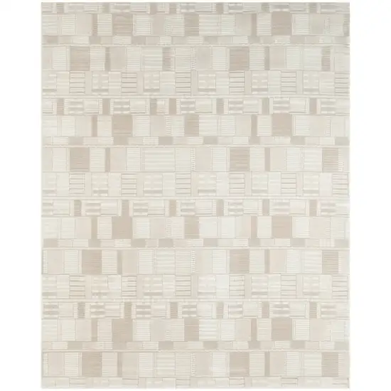 Beige Geometric Area Rug Photo 8