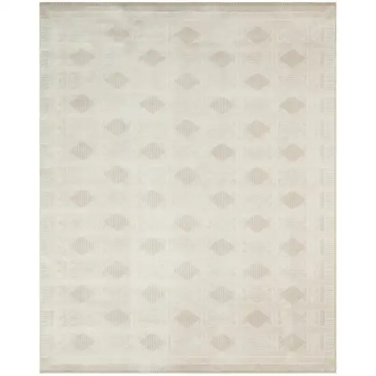 Beige Geometric Area Rug Photo 2