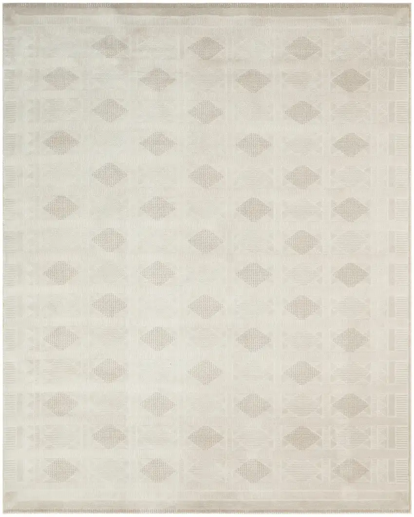 Beige Geometric Area Rug Photo 2