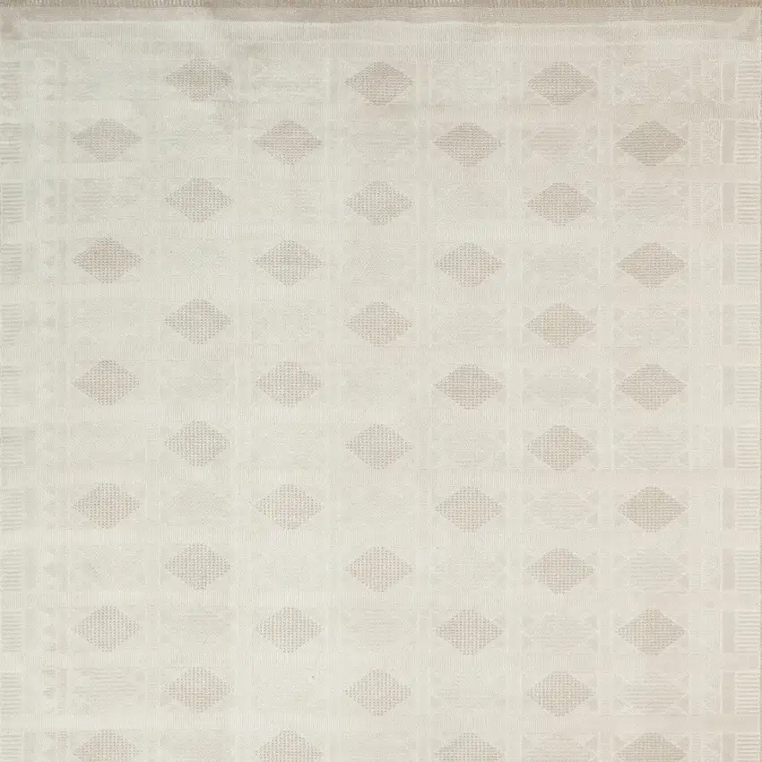 Beige Geometric Area Rug Photo 9