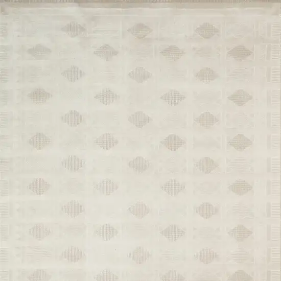 Beige Geometric Area Rug Photo 9