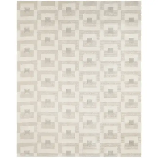 Beige Geometric Area Rug Photo 8