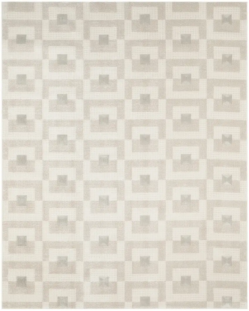 Beige Geometric Area Rug Photo 2